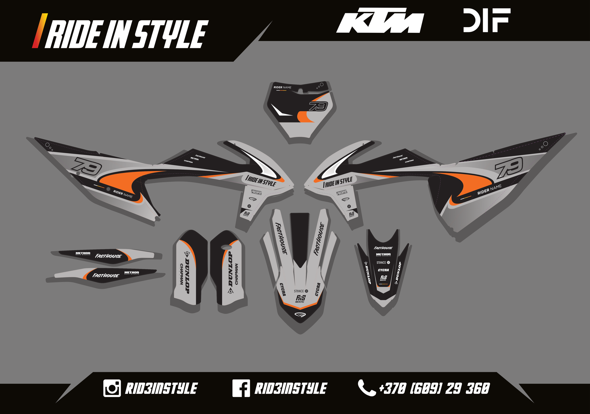 KTM Dif Graphic Kit